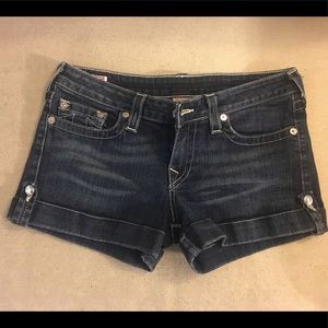 Rhinestone True Religion Jean Shorts